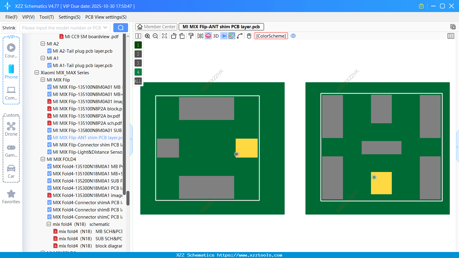 Xiaomi MI MIX Flip-ANT Shim PCB Layer